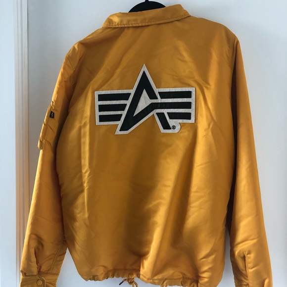 Alpha Industries Yellow Bomber Jacket - Picture 1 of 3